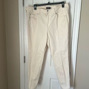 Three-Button Torrid Jeans 20R Cream Color